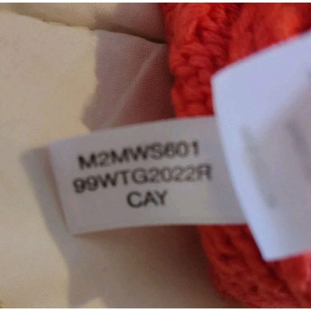 Marc New York Andrew Marc Coral Pink Flutter Sleeve Cable Knit Cardigan Sweater